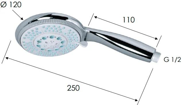 Душевая лейка Remer 318F5X от магазина ЛесКонПром.ру
