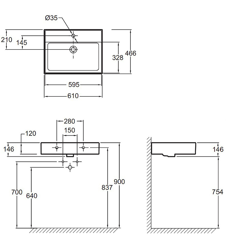 Раковина Jacob Delafon Vivienne 60 EXBH112-00 Белая от магазина ЛесКонПром.ру