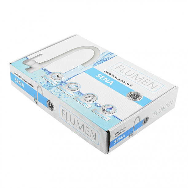 Смеситель для кухни FLUMEN Sena белый от магазина ЛесКонПром.ру