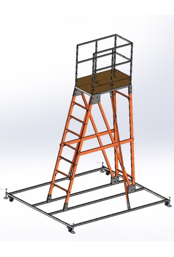 Вышка-тура диэлектрическая ЗЭП СВВ4,0-73 со стальным основанием от магазина ЛесКонПром.ру