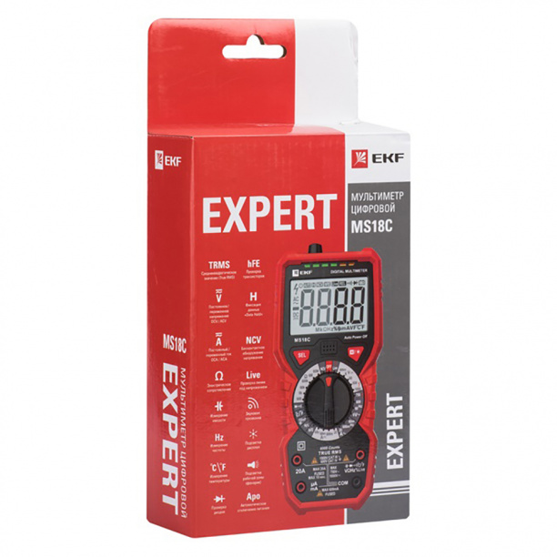 Мультиметр цифровой EKF MS18C Expert от магазина ЛесКонПром.ру