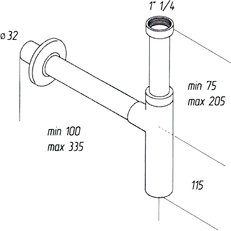 Сифон для раковины Migliore Ricambi 17921 Хром от магазина ЛесКонПром.ру