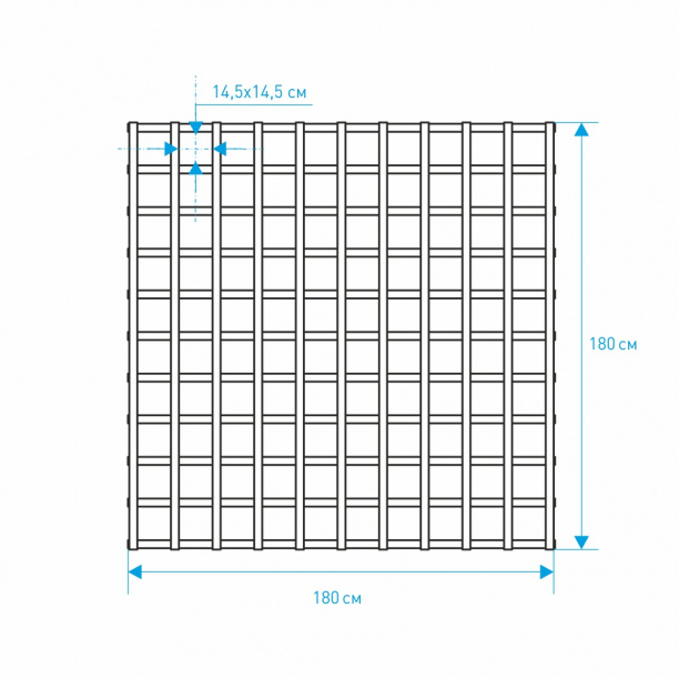Заборная секция Квадрат 180x180 см Lavrussia от магазина ЛесКонПром.ру
