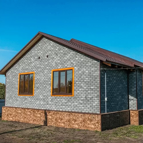 Плитка фасадная ТЕХНОНИКОЛЬ HAUBERK Камень Сланец от магазина ЛесКонПром.ру