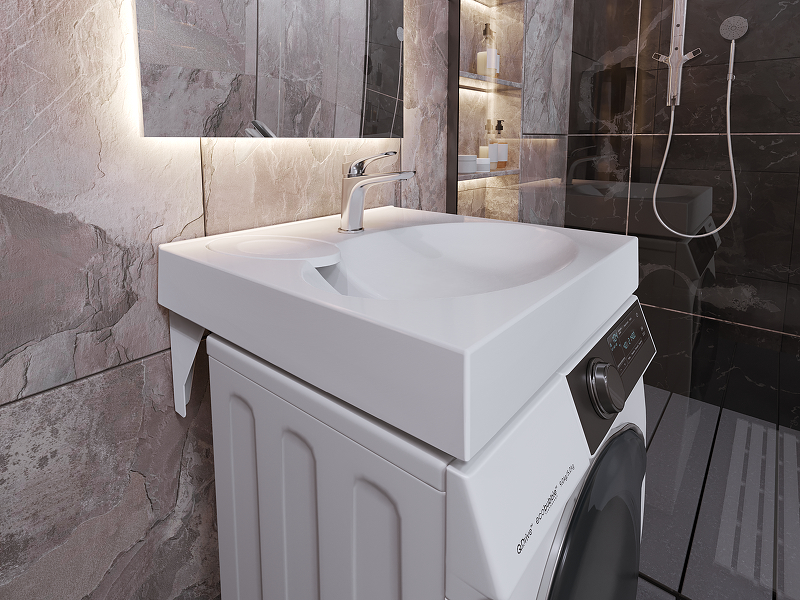 Раковина Paola Liguria 60x60 на стиральную машину Белая глянцевая от магазина ЛесКонПром.ру