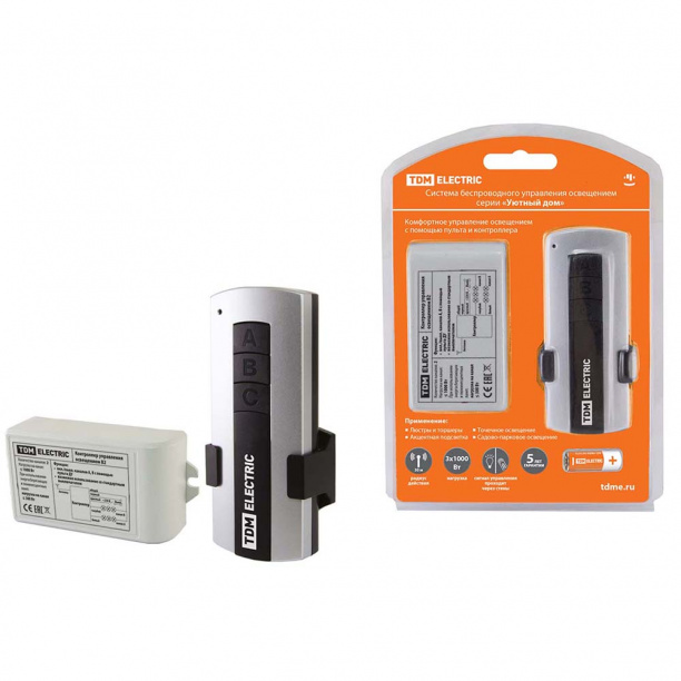 Выключатель с пультом ДУ TDM 2 канала от магазина ЛесКонПром.ру