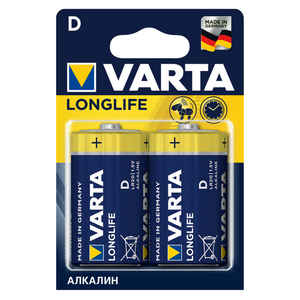 Батарейка VARTA LONGLIFE LR20 2 шт от магазина ЛесКонПром.ру