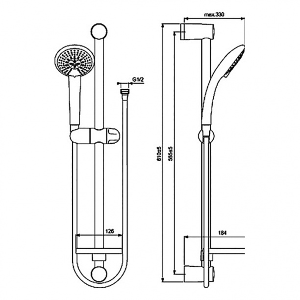 Душевой гарнитур VIDIMA Fresh M от магазина ЛесКонПром.ру