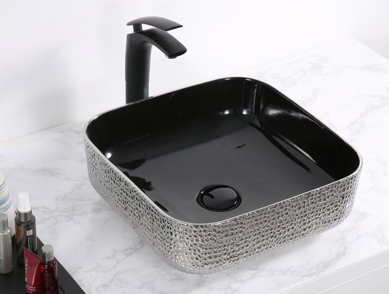 Раковина-чаша CeramaLux 38 D1303H020 Черная Серебро от магазина ЛесКонПром.ру