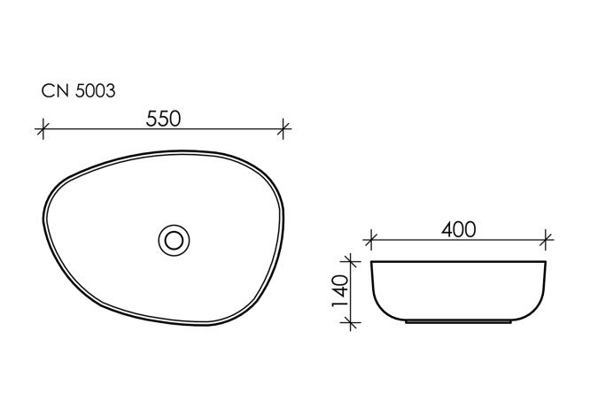 Умывальник накладной CERAMICA NOVA Element 80551269 от магазина ЛесКонПром.ру