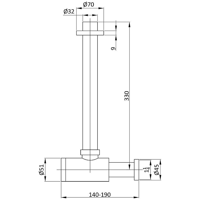 Сифон для раковины Vincea VSPH-1B01CH Хром от магазина ЛесКонПром.ру