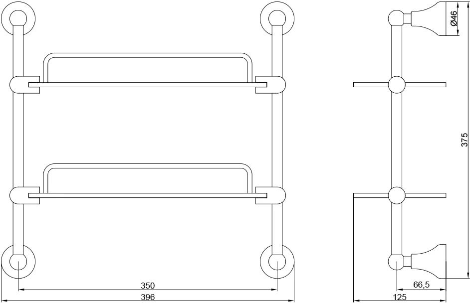 Полка Veragio Gialetta VR.GIL-6412.DO золото от магазина ЛесКонПром.ру