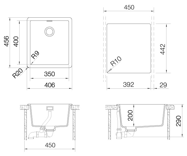 Кухонная мойка GREENWICH 45 CRISTADUR 700899 от магазина ЛесКонПром.ру
