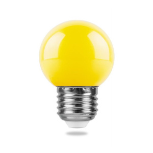 Светодиодная лампа Feron 1 Вт E27 желтая матовая