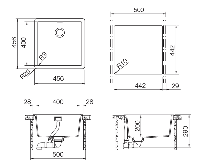 Кухонная мойка GREENWICH 50 CRISTADUR 700910 SCHOCK от магазина ЛесКонПром.ру
