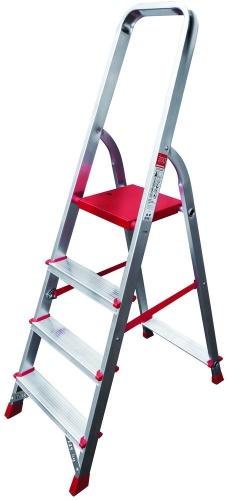 Стремянка алюминиевая профессиональная Новая Высота 4 ступени (арт. 3110104) от магазина ЛесКонПром.ру