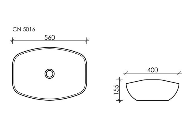 Умывальник накладной CERAMICA NOVA Element 80551214 от магазина ЛесКонПром.ру