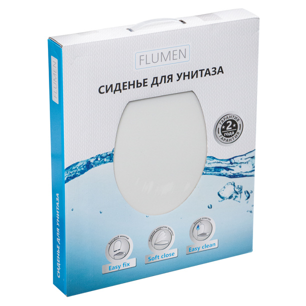 Сиденье для унитаза FLUMEN быстросъемное с микролифтом от магазина ЛесКонПром.ру