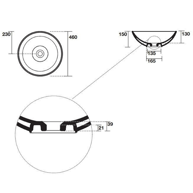 Раковина-чаша Kerasan Ciotola 46 430301 Белая от магазина ЛесКонПром.ру