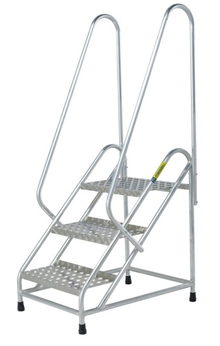 МОНТАЖНАЯ ПОДСТАВКА MEGAL (ТИП 2) 4 СТУПЕНЕЙ С ДВУМЯ ПОРУЧНЯМИ от магазина ЛесКонПром.ру