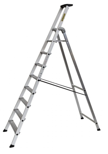 Стремянка алюминиевая лакированная профессиональная Centaure 8 ступеней EXPERT 54 (арт.429208) от магазина ЛесКонПром.ру
