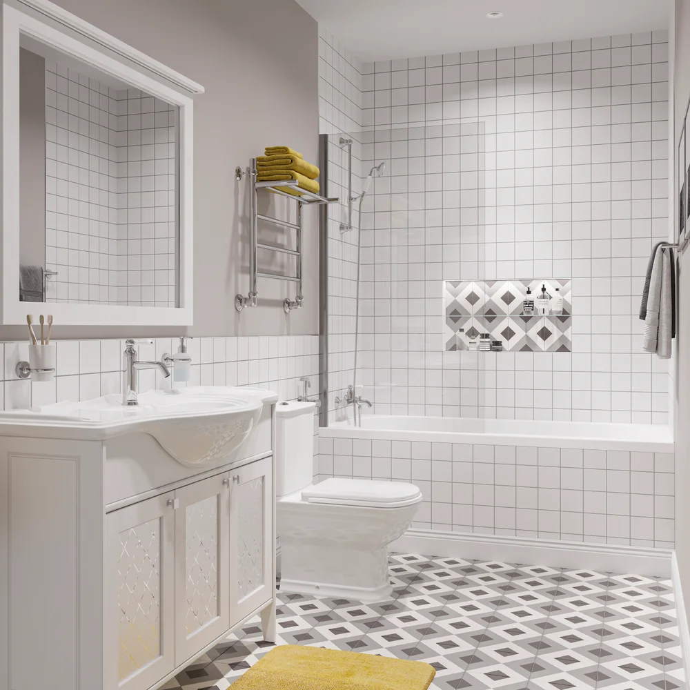 Зеркало STWORKI Хельсингборг 100 белое от магазина ЛесКонПром.ру