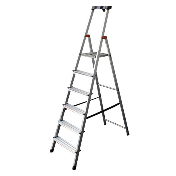Стремянка Krause SAFETY алюминиевая 6 ступеней от магазина ЛесКонПром.ру