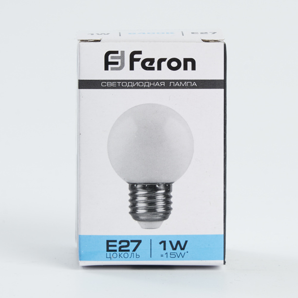 Светодиодная лампа Feron 1 Вт E27 матовая холодный свет от магазина ЛесКонПром.ру