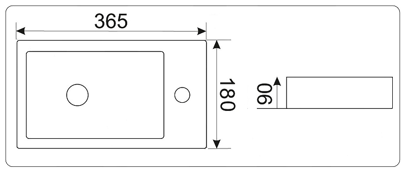 Раковина CeramaLux 36 9272L Белая от магазина ЛесКонПром.ру