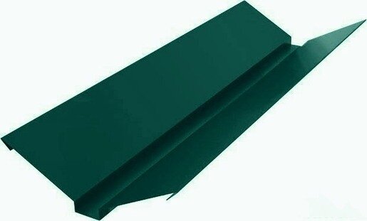 Планка ендовы верхней GRAND LINE130х30х130х0,45 мм РЕ-foil RAL 6005 от магазина ЛесКонПром.ру