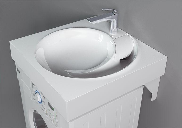 Раковина QOPP 60 4627173210140 на стиральную машину Белая от магазина ЛесКонПром.ру