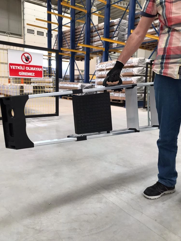 Стремянка профессиональная алюминиевая c лотком Cagsan HAZAR 5 ступени (арт. HA104) от магазина ЛесКонПром.ру