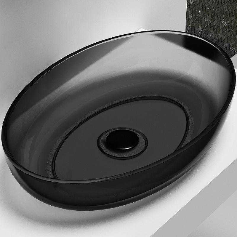 Раковина-чаша Abber Kristall 60 AT2801Onyx Черная от магазина ЛесКонПром.ру