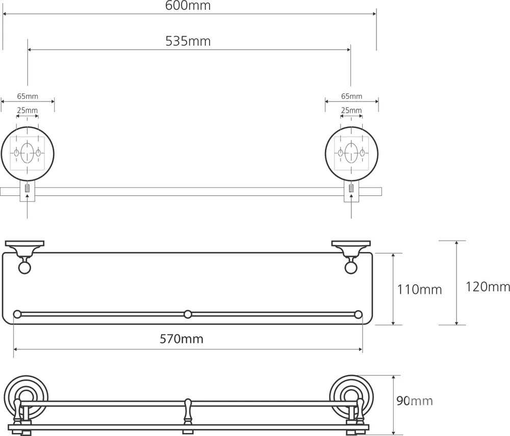 Полка Bemeta Retro 144102267 от магазина ЛесКонПром.ру