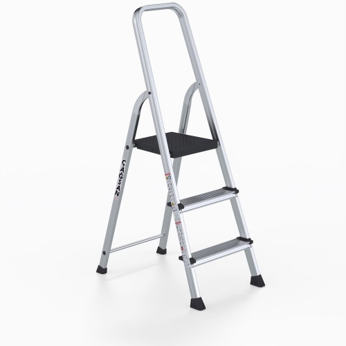 Стремянка алюминиевая Cagsan Bergama 3 ступени (арт. BG 2) от магазина ЛесКонПром.ру