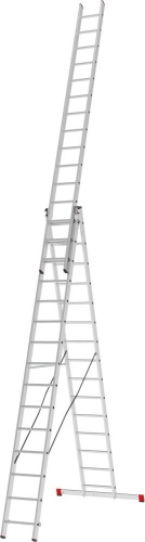 Лестница алюминиевая трехсекционная полупрофессиональная Новая Высота 3x15 арт. 2230315 от магазина ЛесКонПром.ру