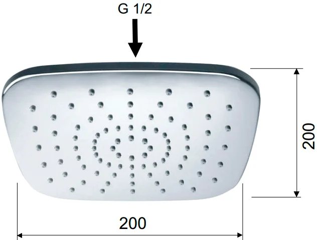 Верхний душ Remer 356AD20X от магазина ЛесКонПром.ру