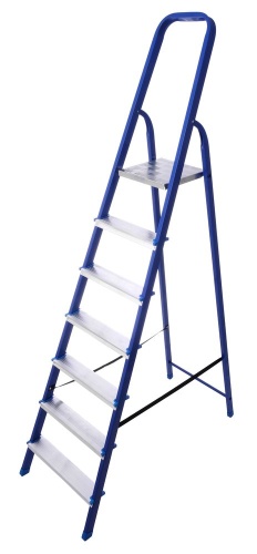 Стремянка стальная окрашенная с алюминиевыми ступенями STAIRS 7 ступеней (арт. CS 07) от магазина ЛесКонПром.ру