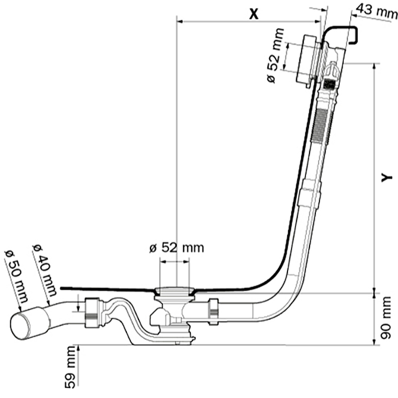 Слив-перелив Kaldewei 687772330999 полуавтомат Хром от магазина ЛесКонПром.ру