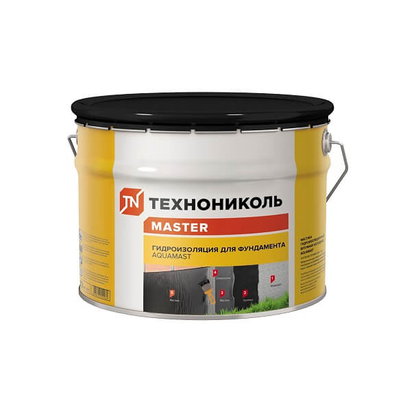 Мастика битумная холодная ТЕХНОНИКОЛЬ AquaMast для фундамента, 3кг от магазина ЛесКонПром.ру