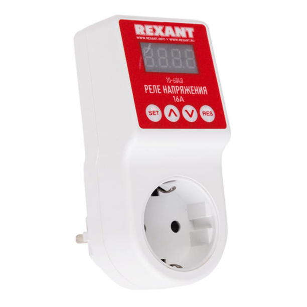 Реле напряжения REXANT 16 А с дисплеем от магазина ЛесКонПром.ру