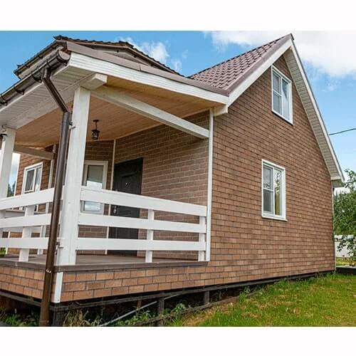 Фасадная плитка ТЕХНОНИКОЛЬ Hauberk Песчаный Кирпич от магазина ЛесКонПром.ру