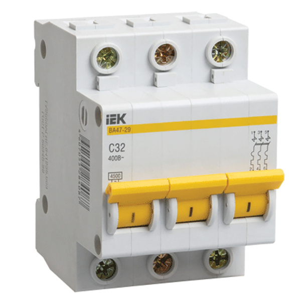 Выключатель автоматический IEK 3п 25 А B от магазина ЛесКонПром.ру