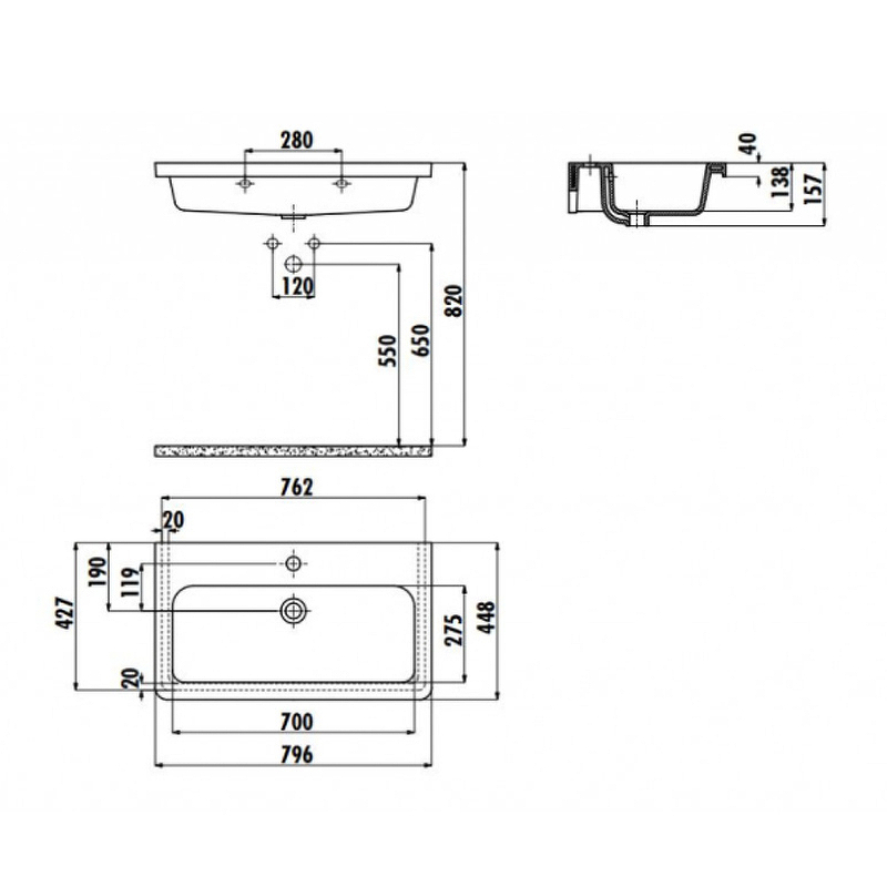 Раковина Creavit Ipek 80 IP080-00CB00E-0000 Белая от магазина ЛесКонПром.ру