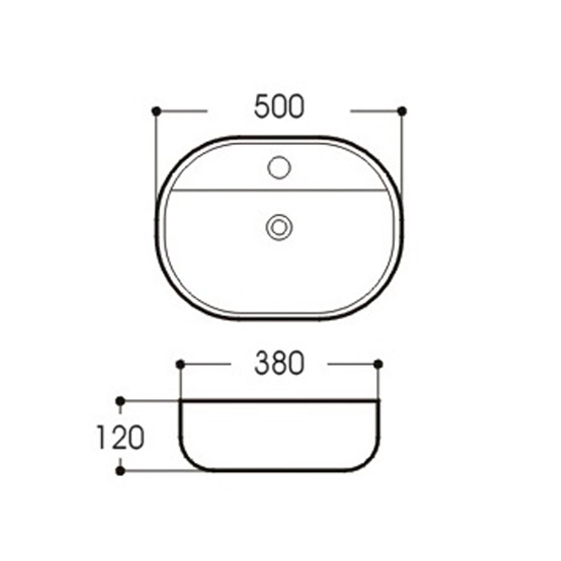 Раковина Avimano Ambition 50 1246120 Белая глянцевая от магазина ЛесКонПром.ру
