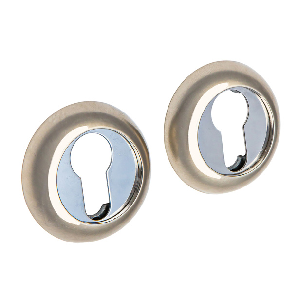 Дверные накладки под цилиндр NEODECO никель от магазина ЛесКонПром.ру