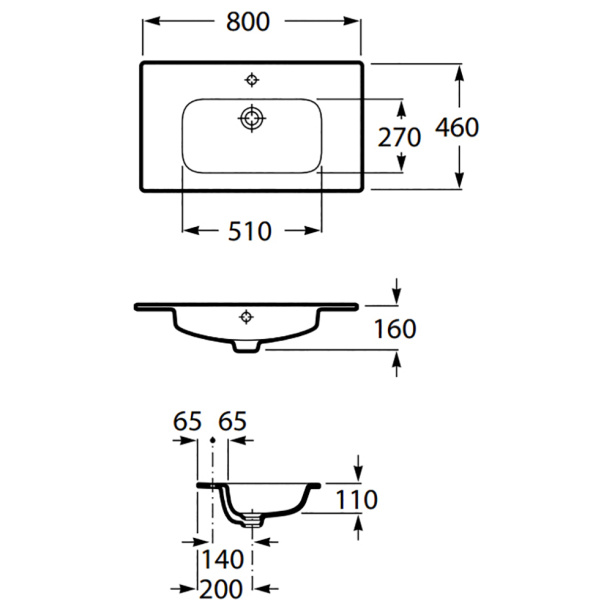 Раковина Roca Victoria-N 80 см от магазина ЛесКонПром.ру