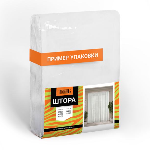 Штора-тюль Цветок 300х270 см белая от магазина ЛесКонПром.ру