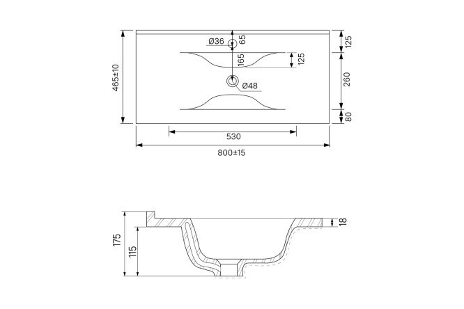 Умывальник накладной IDDIS 80537383 от магазина ЛесКонПром.ру