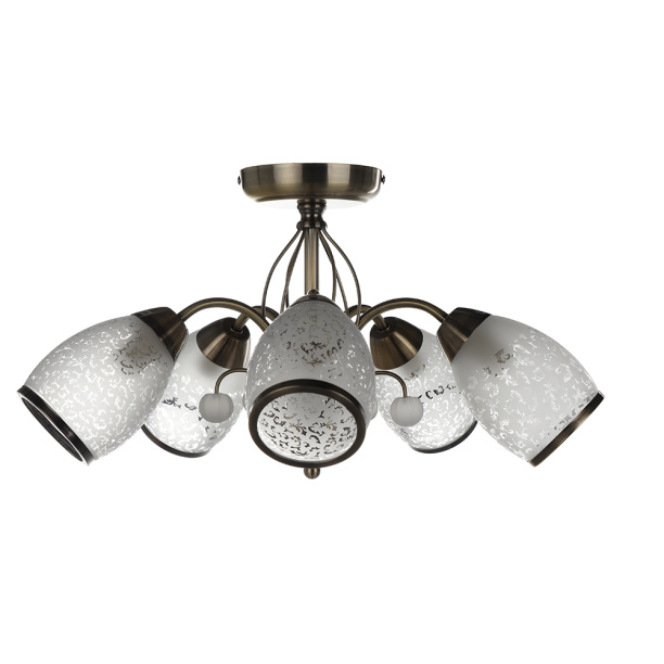 Люстра NEODECO Агапия 5х40 Вт Е14 бронза от магазина ЛесКонПром.ру